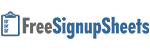 Free Signup Sheets